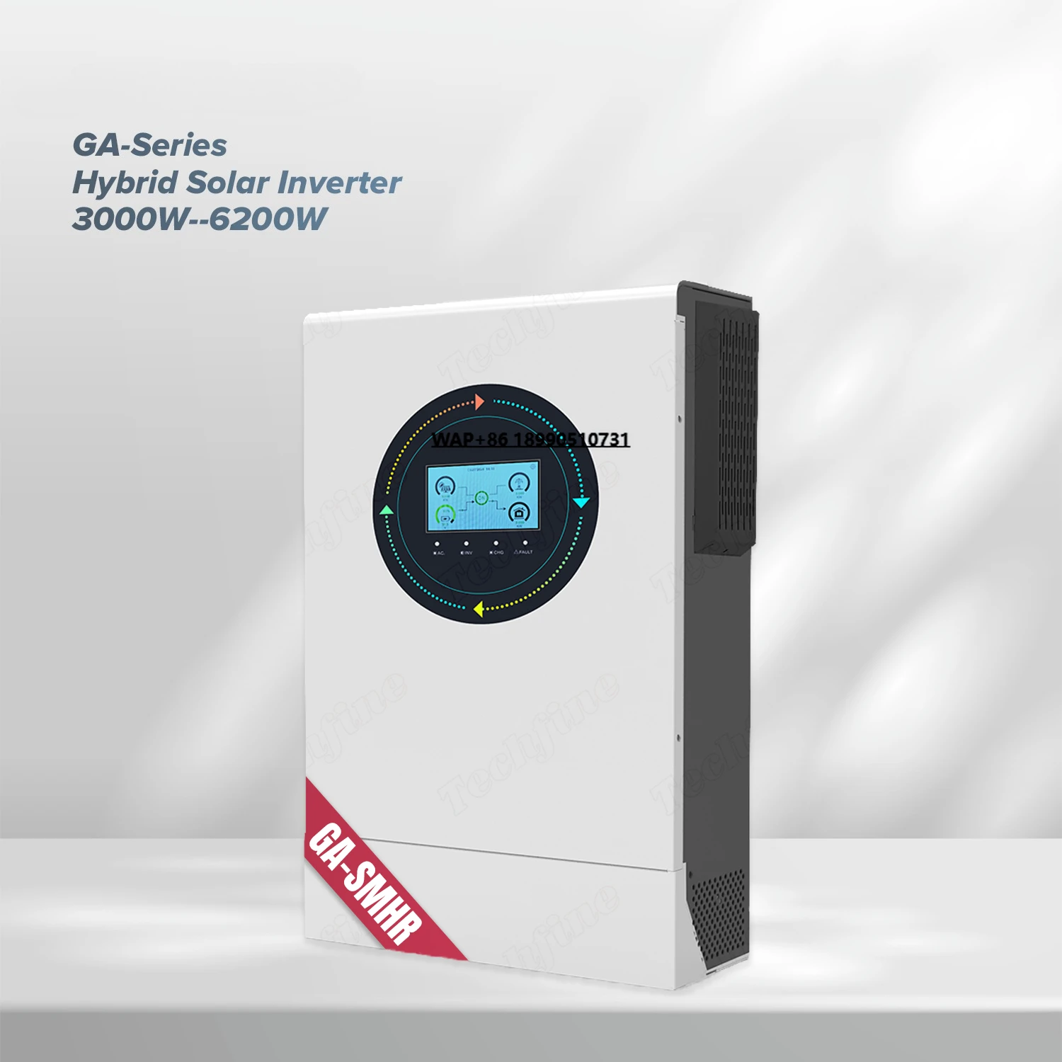 Dual AC Output 4kw 5.5kw 6kw 6.2kw on off Grid Hybrid Solar Inverter Wide PV Input with Touchable Colorful Display