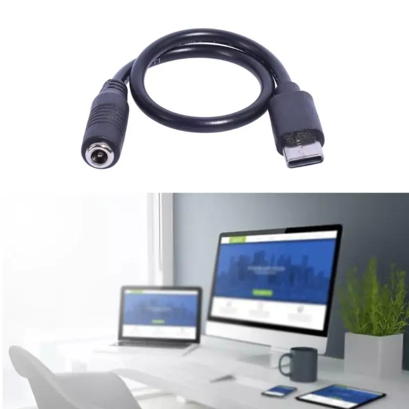 DC 3.5x1.35mm Female to USB Type C Male Connector Jack Power Adapter Type C USB Connector for Type C USB Charging Device