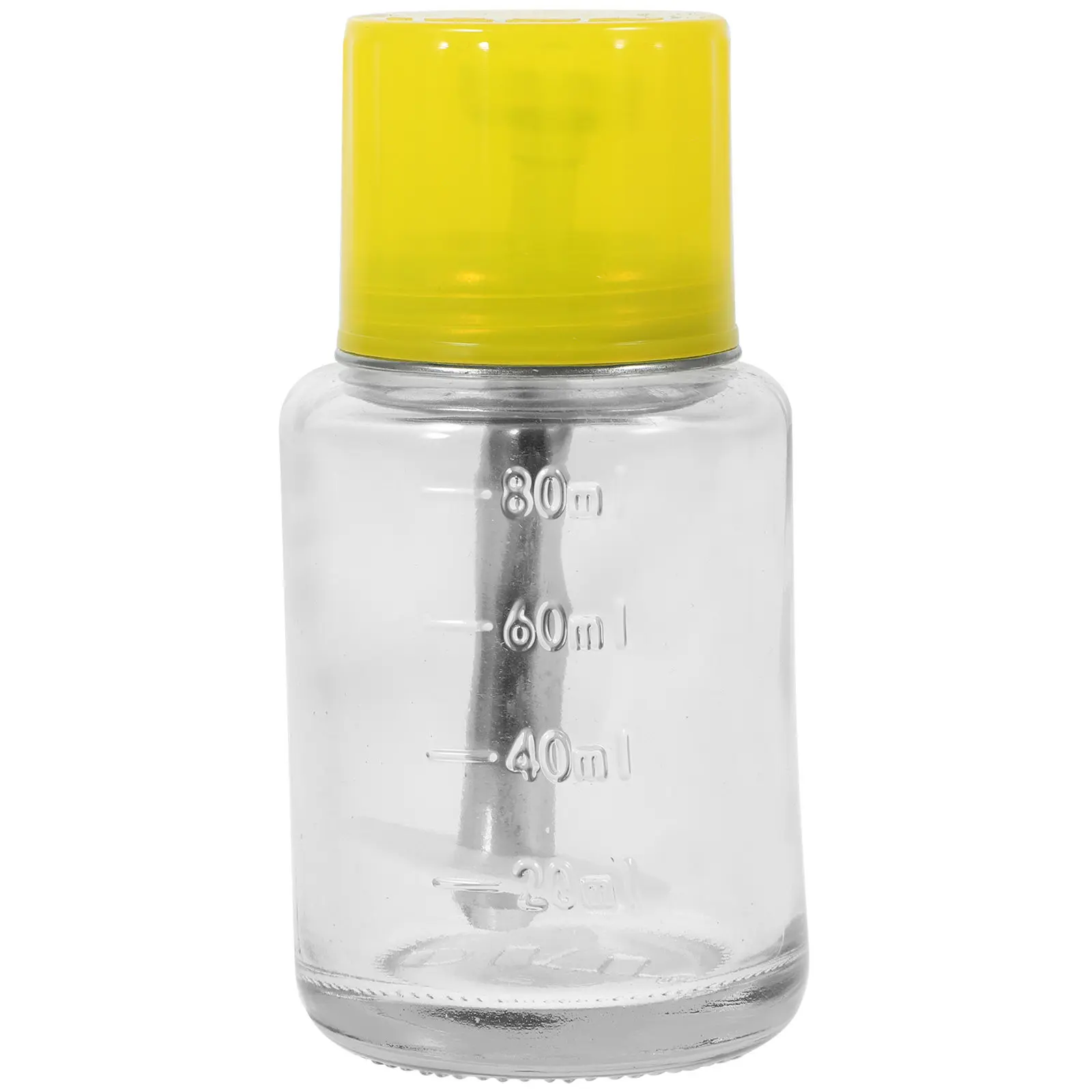 

Pressing Empty Glass Pump Bottle Clear Reusable Manicure Nail Polish Remover Liquid Storage Dispenser Portable Cleaning