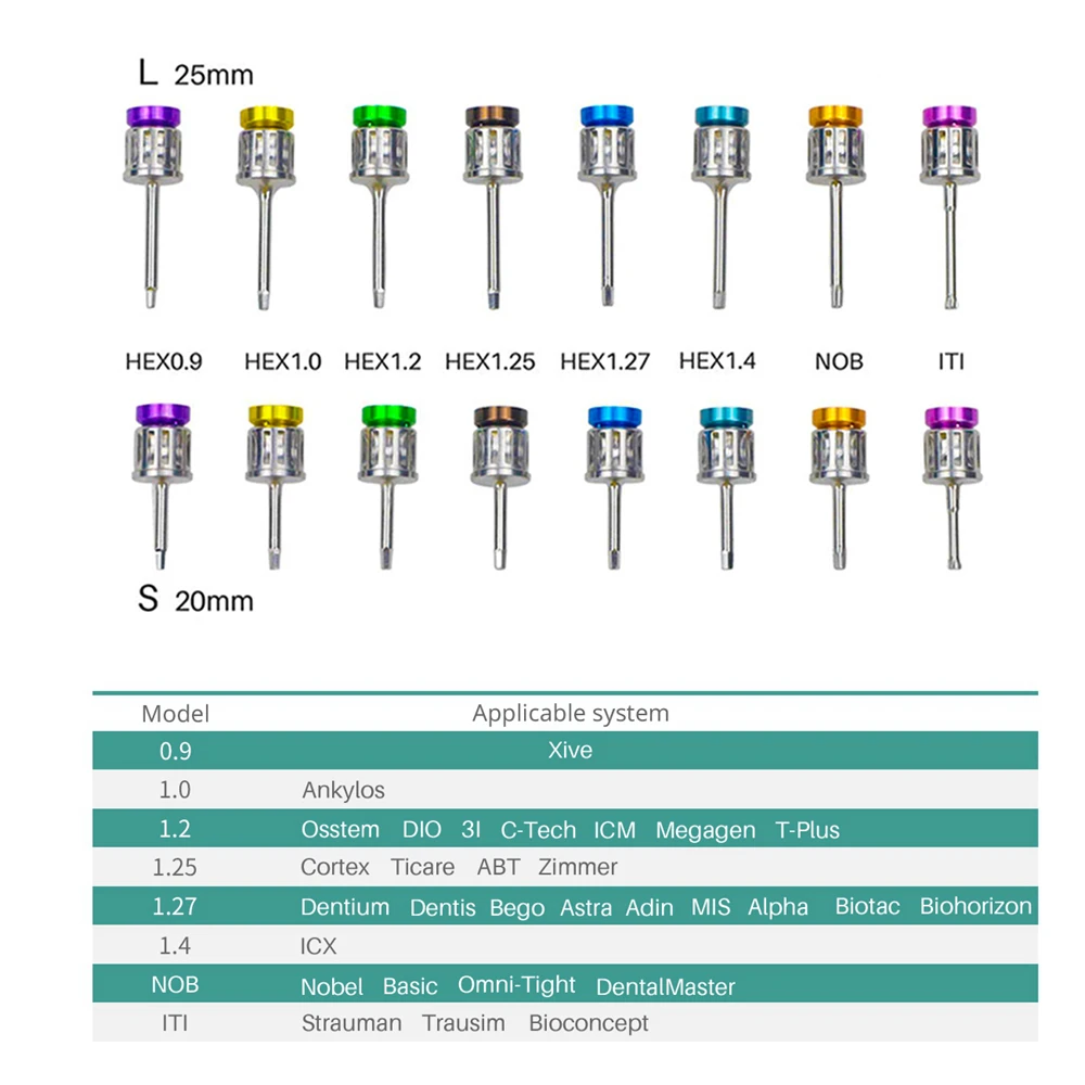 JUMTOP clé dynamométrique universelle pour Implant dentaire avec 16 tournevis Kit d'outils de restauration prothétique 10-70NCM