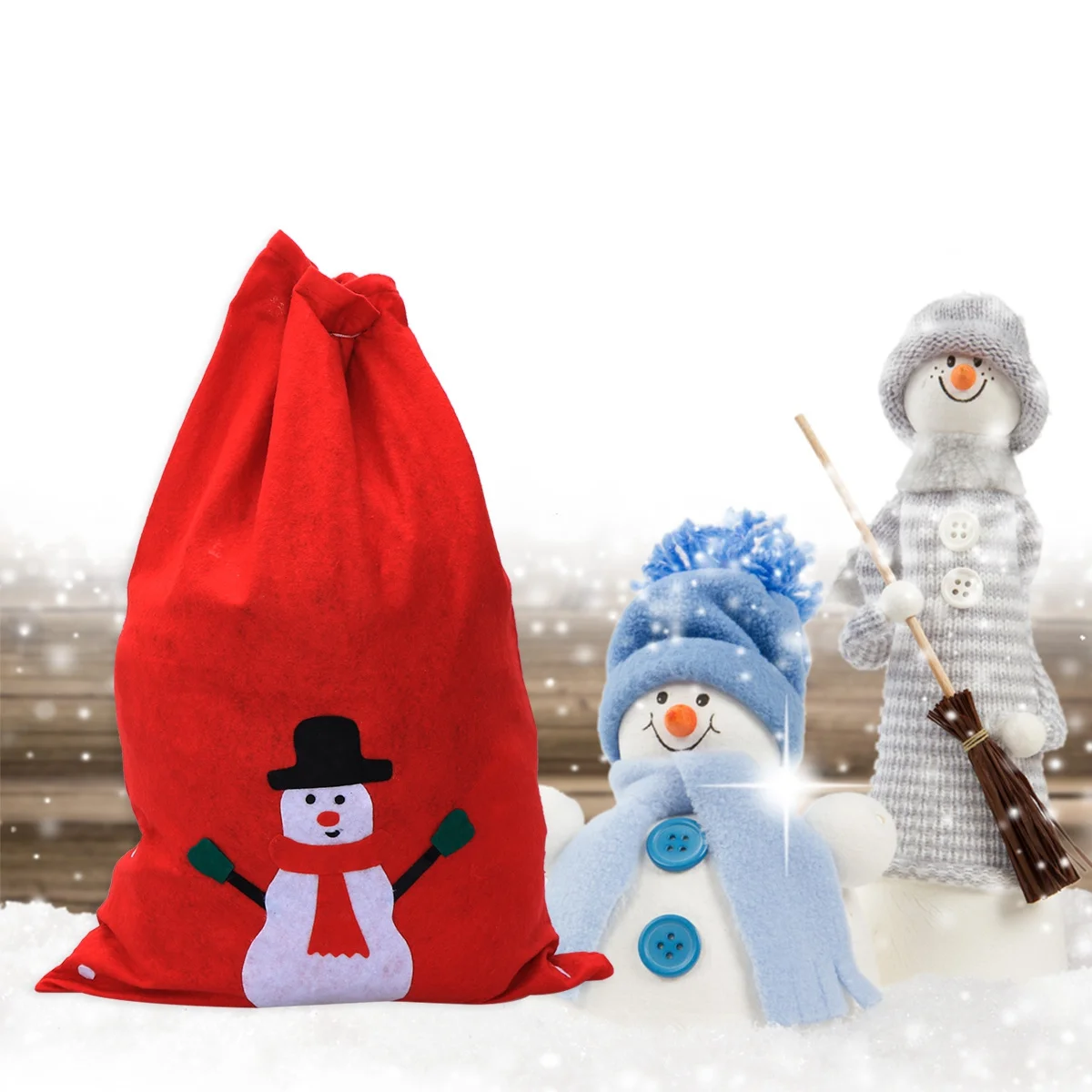 

Christmas Gift Bag Large Nonwoven Fabric Festival Drawstring Bag for Gifts Candy Holiday Decorations 30x40cm Fabric Gift Bags