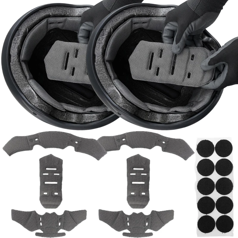 Quick‑Dry Motorcycle Helmet Inner Sponge Pad Adjuster Helmet Breathable Sweat‑Absorbing Cushion Padding for Riding Accessories