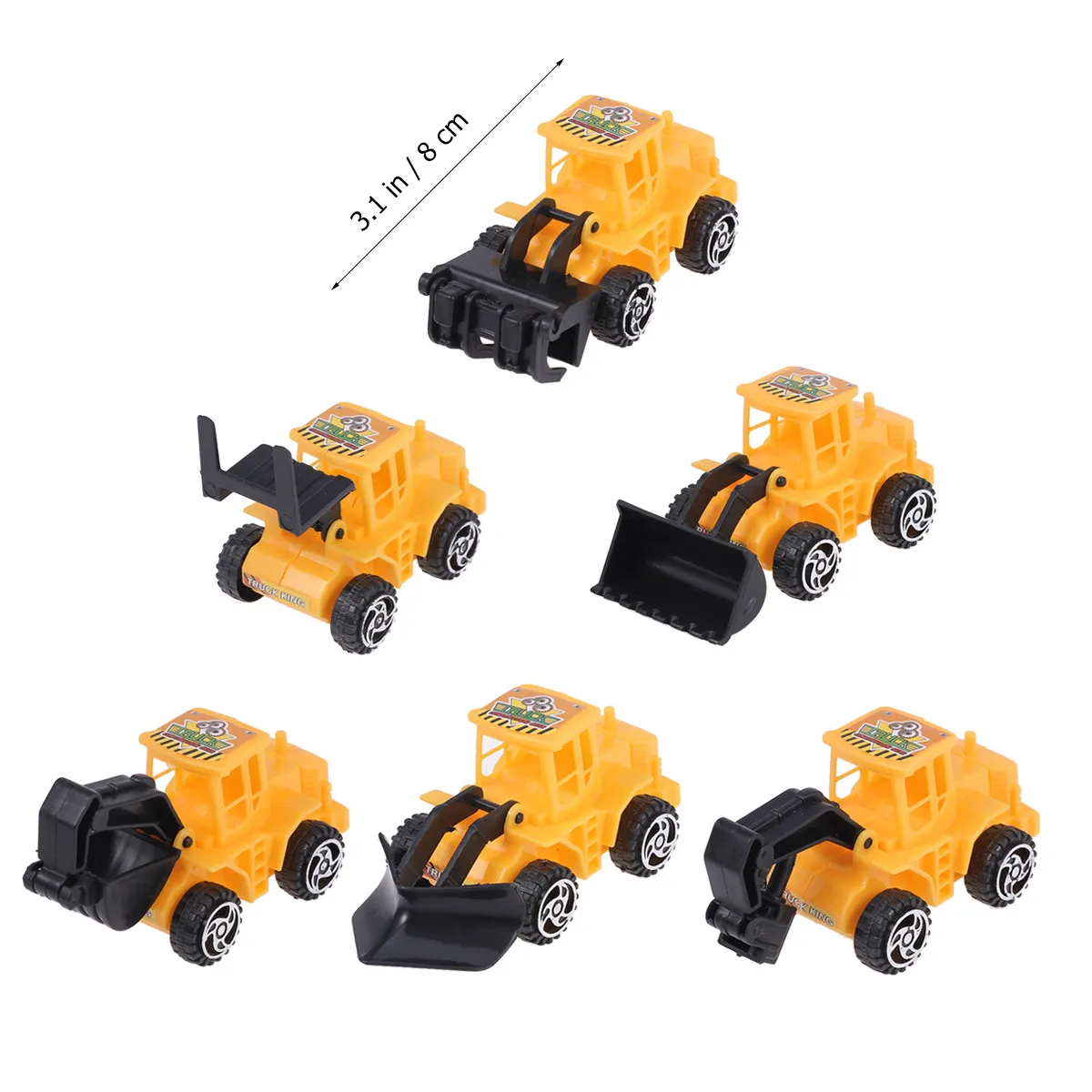 Mini Construction Vehicles Toys 6 pcs Kids Engineering Trucks Set for Childrens Playtime Fun and Learning Activity
