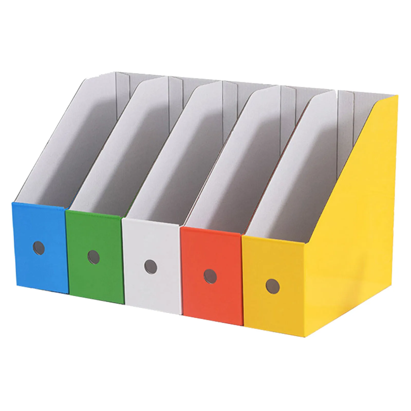 

1 Set File Organizer With 5 Boxes, 5-Compartment Document Storage Rack For Office Desk, File Holder For Students, Modern