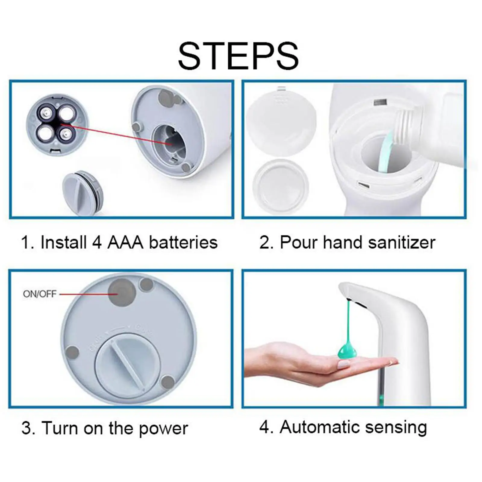 

Automatic Soap Dispenser Standing Foaming Soap Dispenser Sensor Hand Waterproof Sensor Soap Dispenser f/ bathroom and kitchen