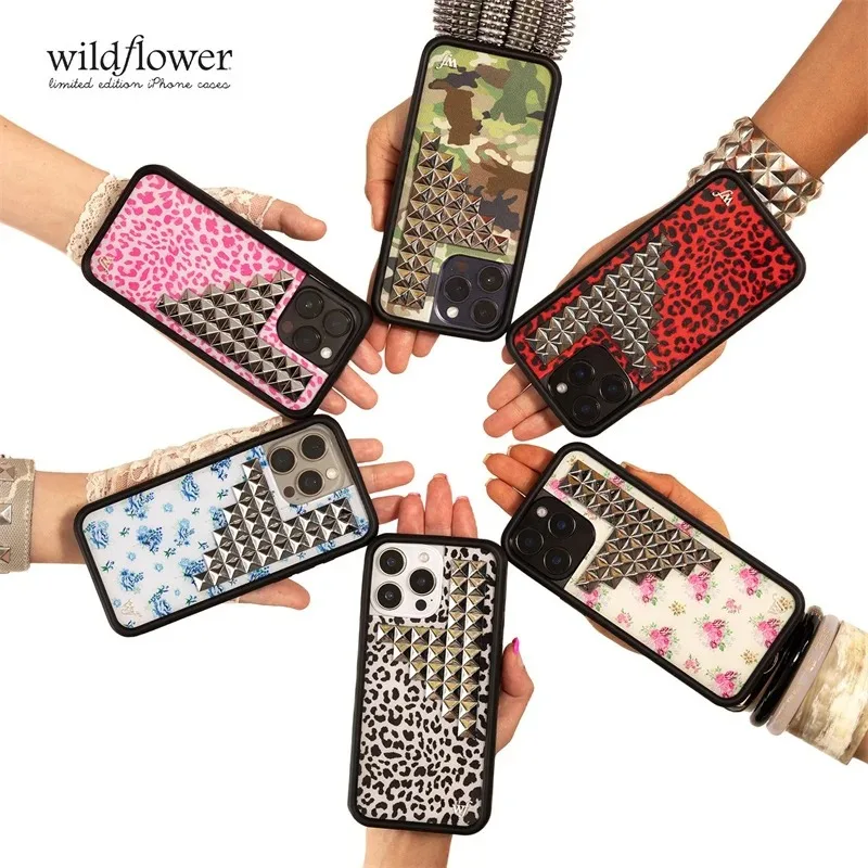 

3D luxury solid rivet leopard Wildflower Phone Case For iPhone 11 12 13 14 15 16 17Pro Max Plus flower rivet wf Cover﻿﻿﻿﻿﻿﻿﻿﻿﻿﻿﻿