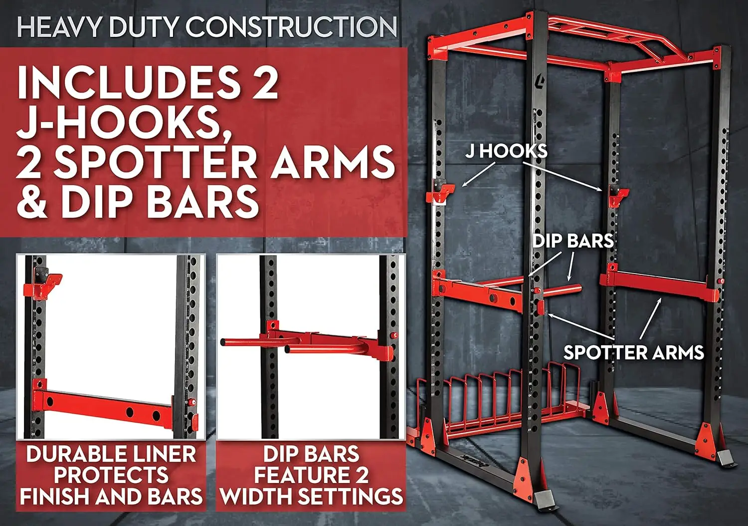 Pro Power Squat Rack System for Weight Training and Body Building - Full or Half Rack Models Available