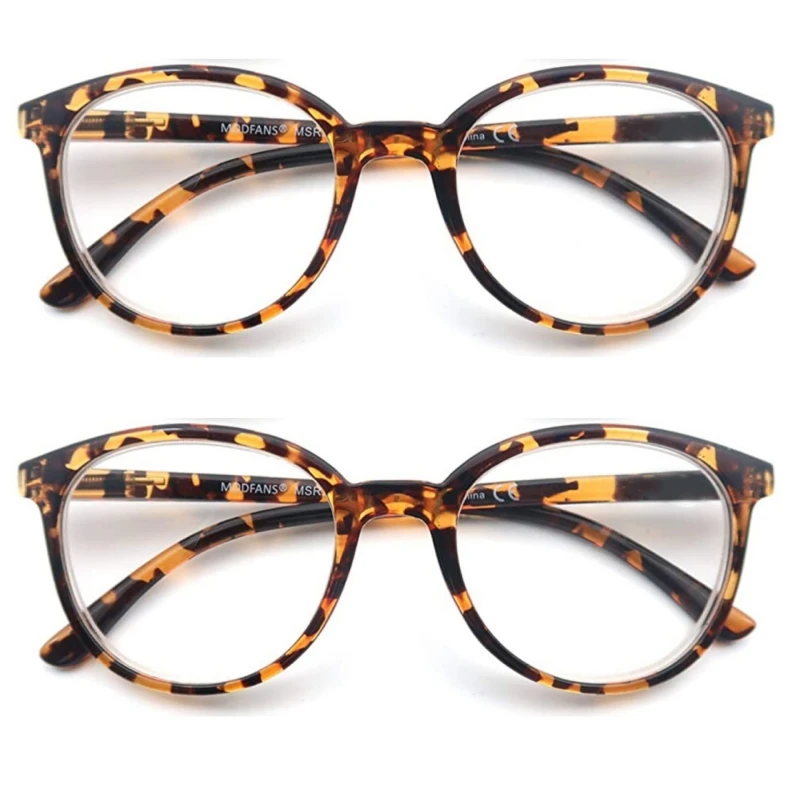 MODFANS Oversized Reading Glasses For Women and men,Classic Round Sunglasses Readers Frame with Spring Hinge +0.5 ~ +4.0