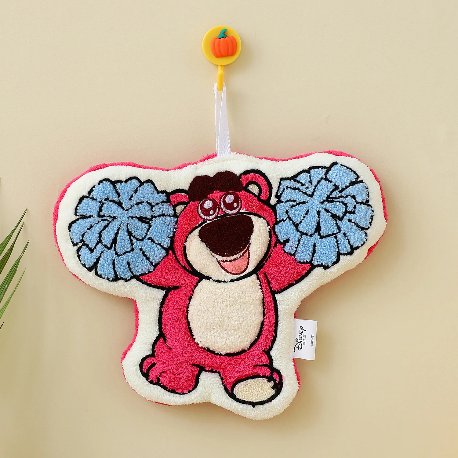 2025 جديد حار بيع ديزني لطيف الإبداعية الفراولة الدب منشفة اليد يمكن تعليقها ماصة المطبخ خرقة منديل #6