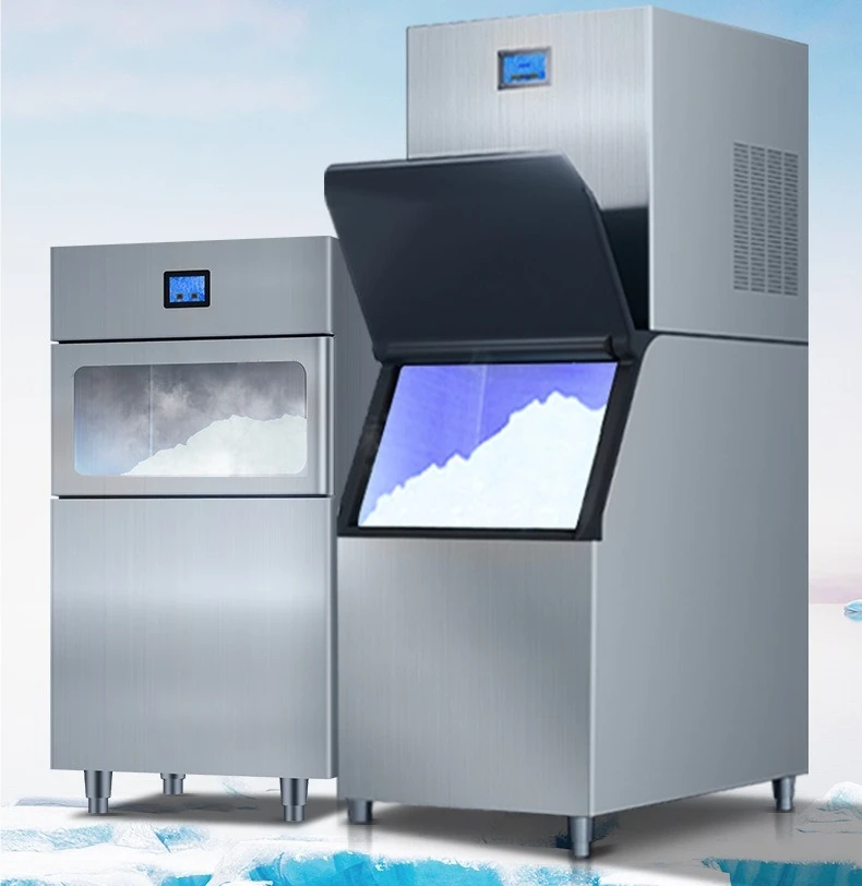 Automatic commercial flake ice machine, industrial ice machine, large output, self-catering, hot pot, hotel