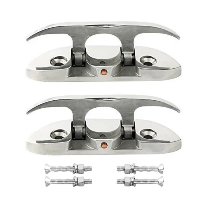 

BBF ISURE MARINE Складная планка для лодки 4-1/2 дюйма Откидная тяжелая планка для причала Морской класс Нержавеющая сталь 316, 2 шт.