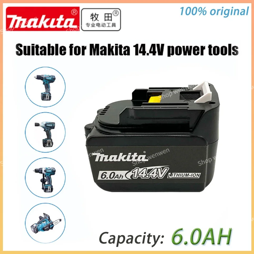 

Makita 14,4 V 6.0AH перезаряжаемая литий-ионная батарея светодиодный индикатор для BL1430 BL1415 BL1440 196875-4 194558-0 195444-8