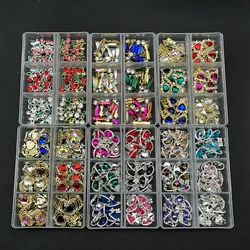 Luxury Nail Charms Rhinestones Nail Art Heart Planet Gems Alloy Diamond Crystal Jewelry for DIY Wedding Crafts Nails Accessories