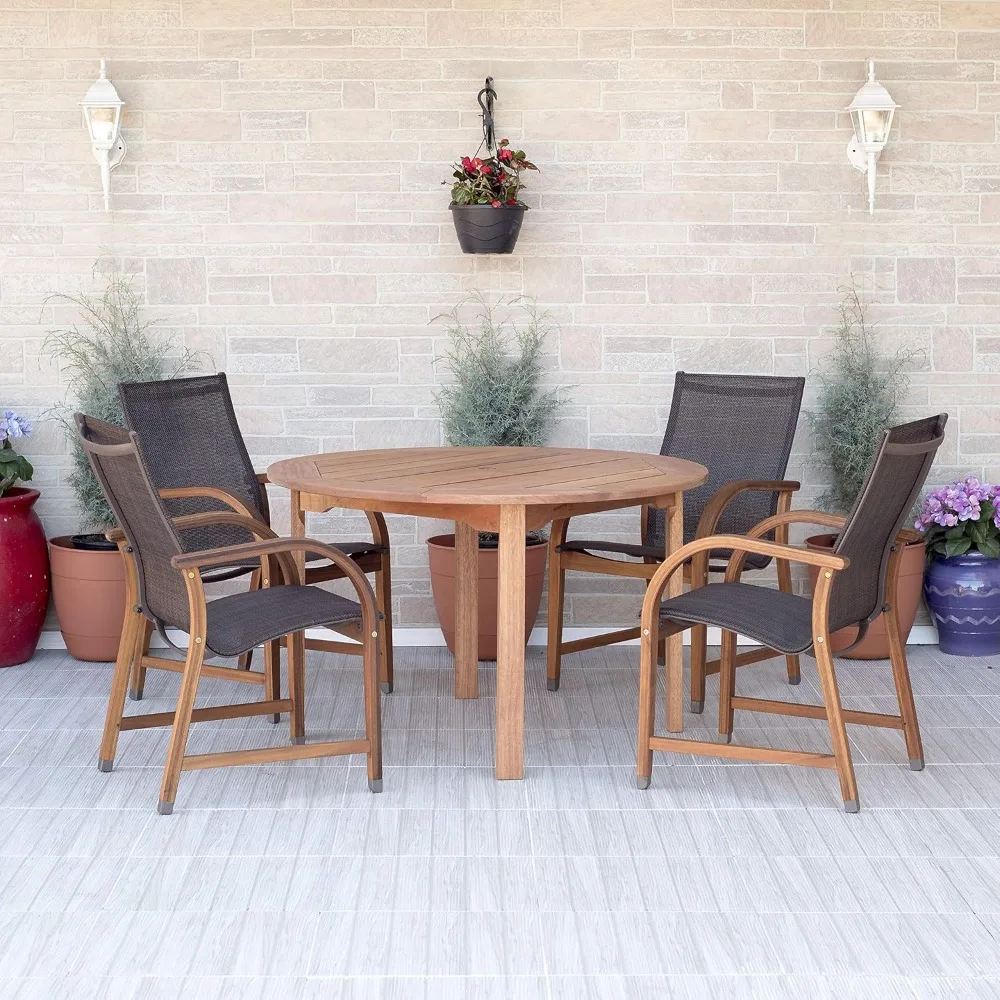 

9 Piece Oval Patio Dining Set ,Eucalyptus Wood | Ideal for Outdoors and Indoors,Comfortable & Convenient,Patio Dining Set
