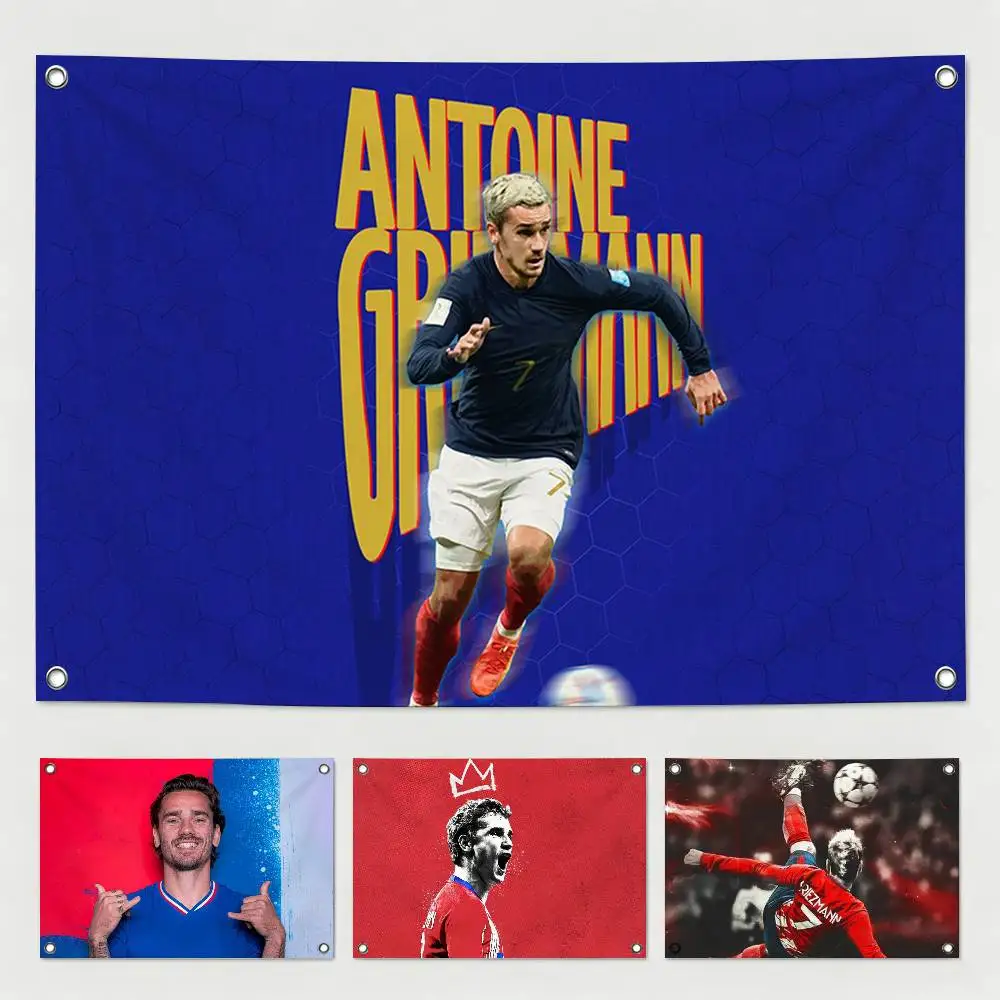Football star A-Antoine Griezmann  Flags Wall Hanging Tapestry Outdoor Garage Room Decorative flag Background Blanket