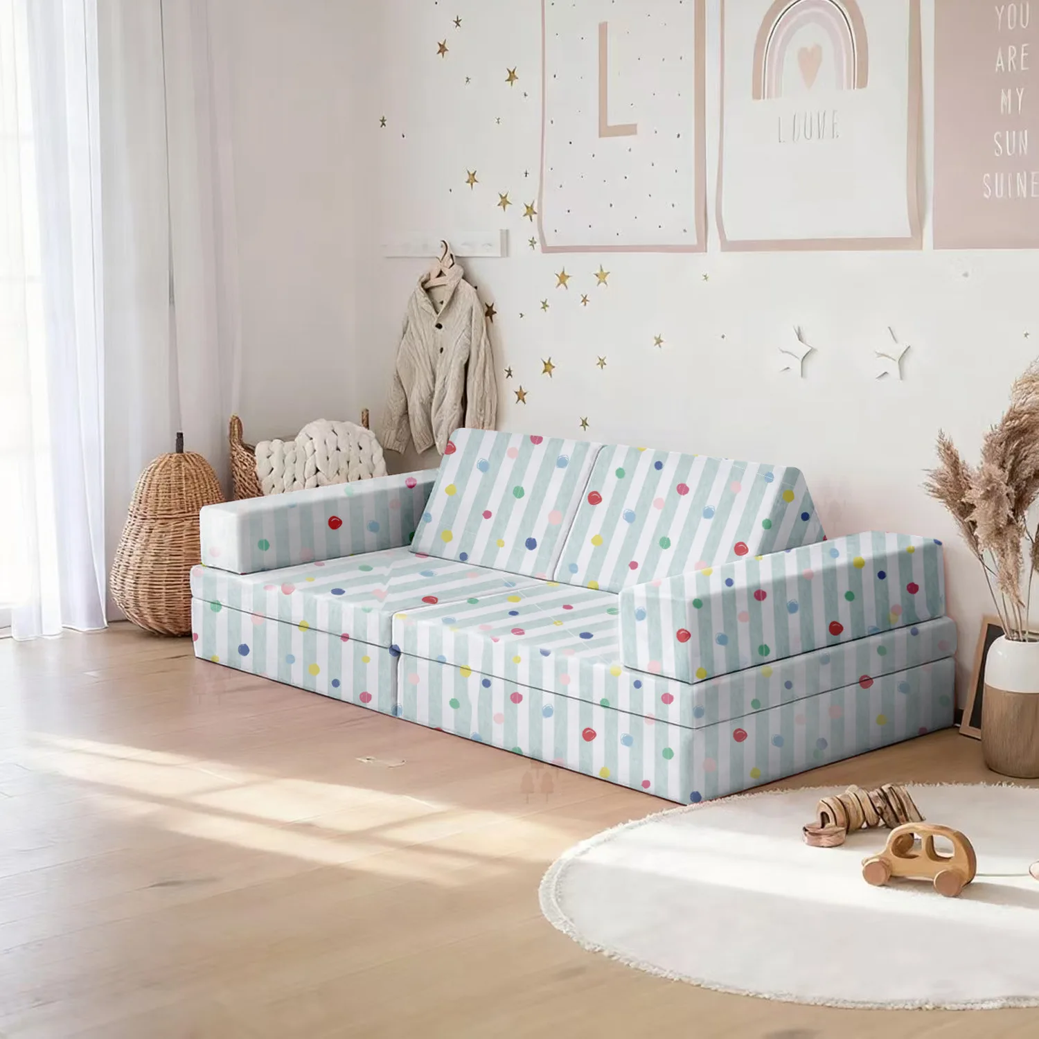 & Creative Building Block Sofa Cartoon Modular Sofa Splicing Compressible Detachable Living Room Furniture