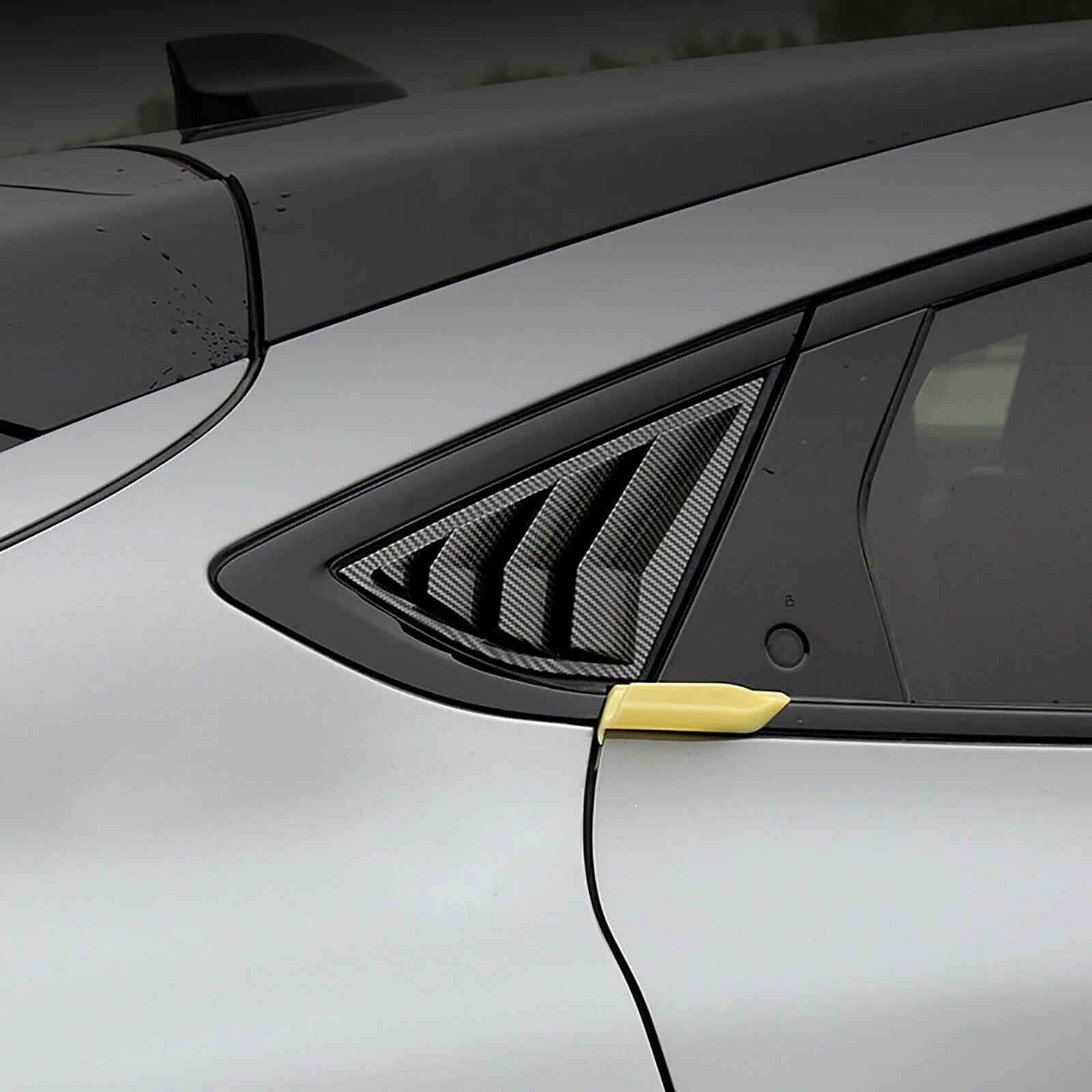 New 2Pcs/Pair Car Side Window Scoop Louvers Cover Fit For Ford Electric Horse Mustang Mach-E 2021-2022 Exterior Car Accessories