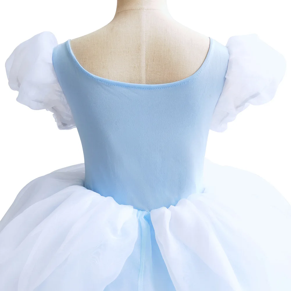 Kid Deluxe abito da ballo azzurro Grace Evening Party Frock Girls cenerentola Costume Cosplay Toddler 2024 Christmas Puffy Vestidos