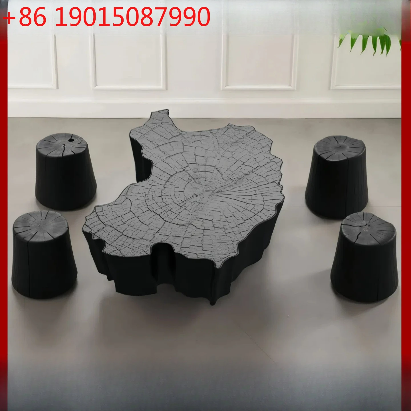 

Окрашенный журнальный столик, художественный чайный столик для гостиной, ежегодное кольцо, боковой диван специальной формы