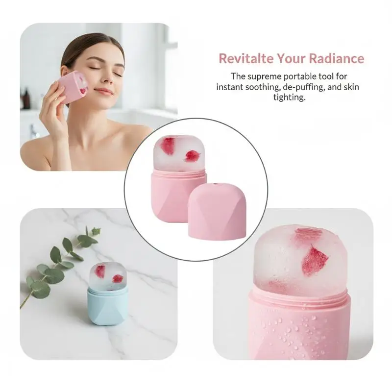 

Ice Facial Roller Massager Beauty Tool for Puffy Eyes Calming Skin Pore Tightening Cold Therapy for Natural Glow