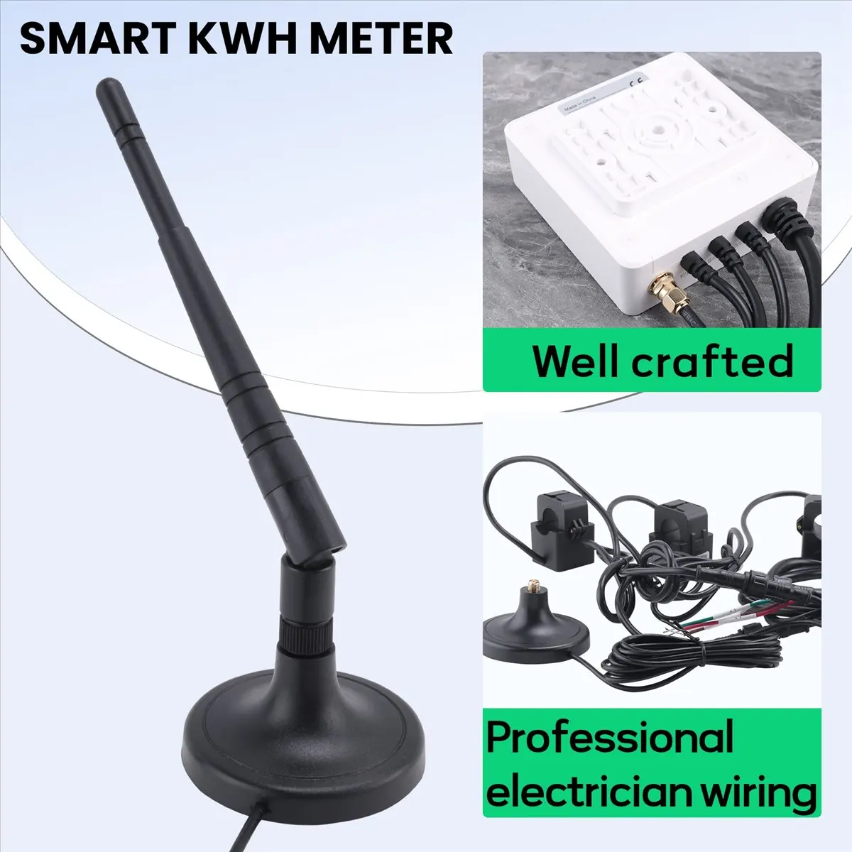T28C Tuya Smart Life 3 Phase WiFi Energy KWH Meter 80A 120A Power Clamp Current Transformer App Monitor(120A)