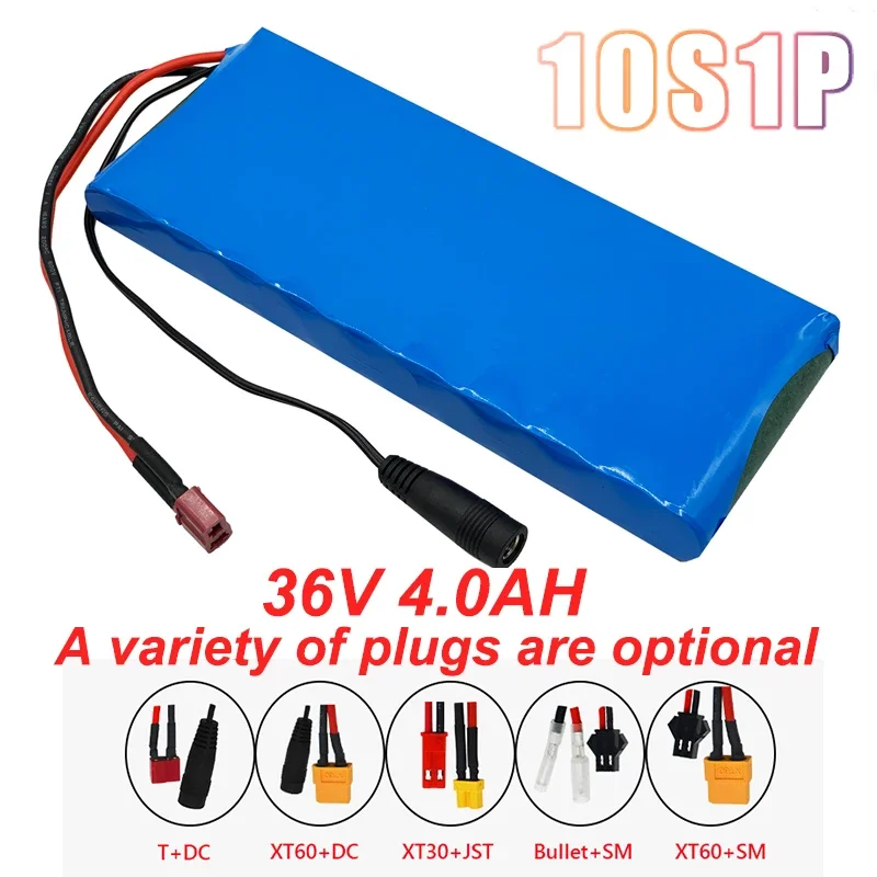 10S1P 36V 4000mah Battery Pack 4Ah 18650 Lithium Li-ion Rechargeable Batteries Ebike Electric Car Bicycle Scooter 20A BMS 500W