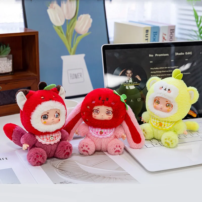 14cm Cute Fruit Sweetheart Party Vinyl Plush Toys Popular Stuffed Plush Toys Strawberry, Apple, Pear Kids Creative Gifts Pendant image 2