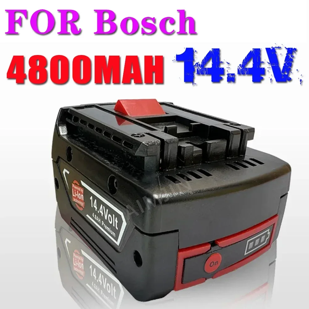 For Bosch 14.4V BAT614 4800mAh Replace Li-ion Battery Pack Electric Drill Screwdriver BAT607