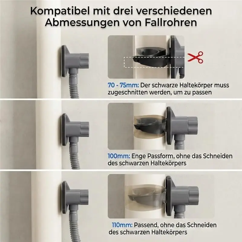 YANA50I Mounting Accessories Included Rainwater Collector For Downpipes 70-110Mm, 1M Hose,Rain Butt Connection