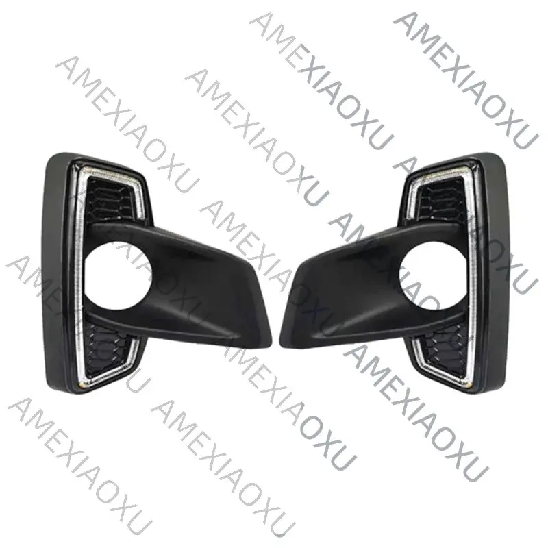 

Светодиодные дневные ходовые огни (ДХО) для Toyota Hilux Revo Rocco 2018-2020, 12В, желтые, с функцией указателя поворота