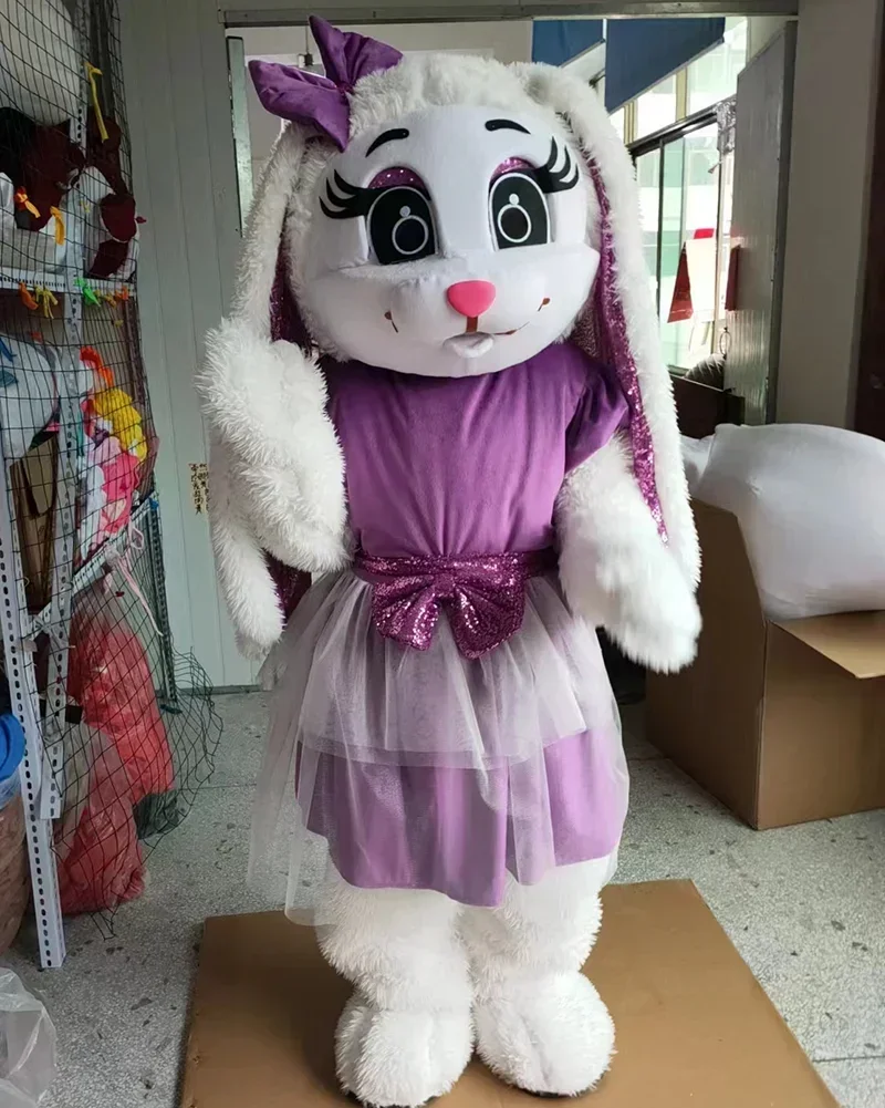 زي تنكري على شكل أرنب طويل الأذنين، زي للحفلات التنكرية وفعاليات الهالوين، طقم أرنب عيد الفصح للبالغين