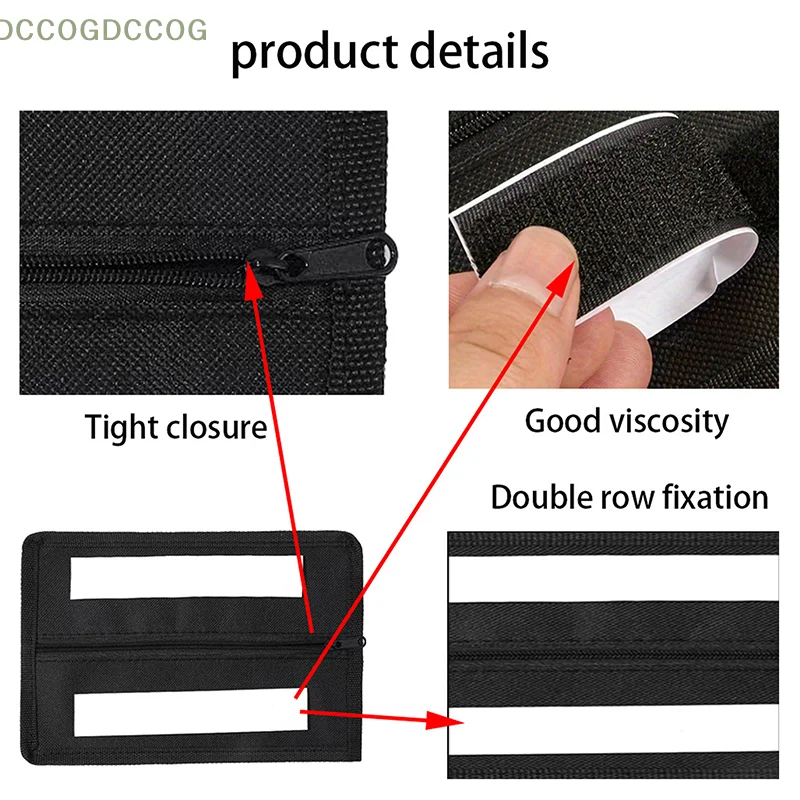 1pcs Concealed Pocket Storage Credit Card Holder Coin Pouch Cash Wallet Essential Items Such as Documents Account Books Watches