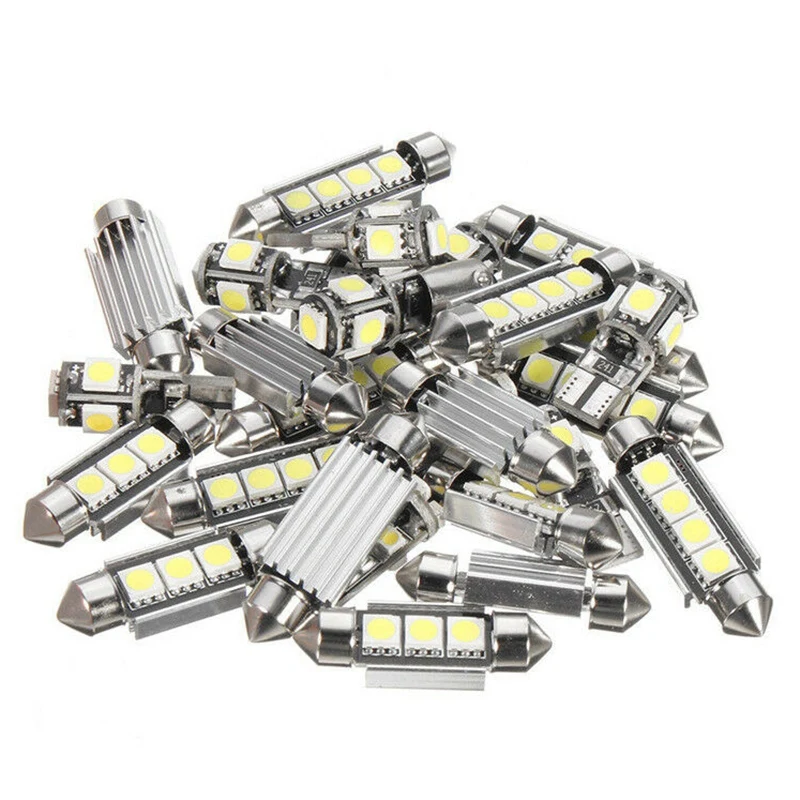 27 Stuks Witte In-Auto Led-Lichtset Voor Mercedes-Benz E-Klasse W211 2002-2008