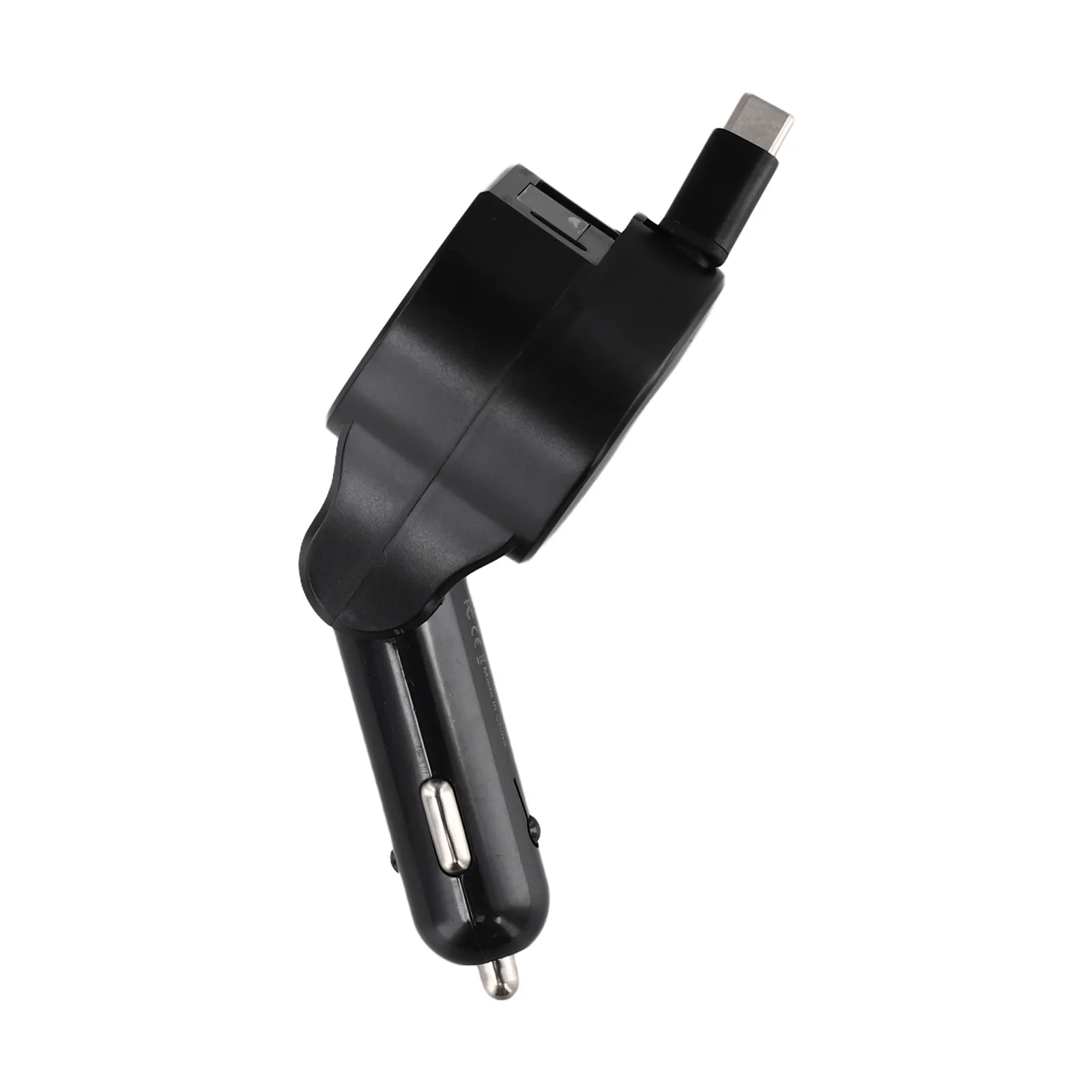 

1pcs 3 In 1 Dual USB PD30W Car Fast Charger Digital Display With Telescopic Cable Car Charger Fast Charging Ports Adapter