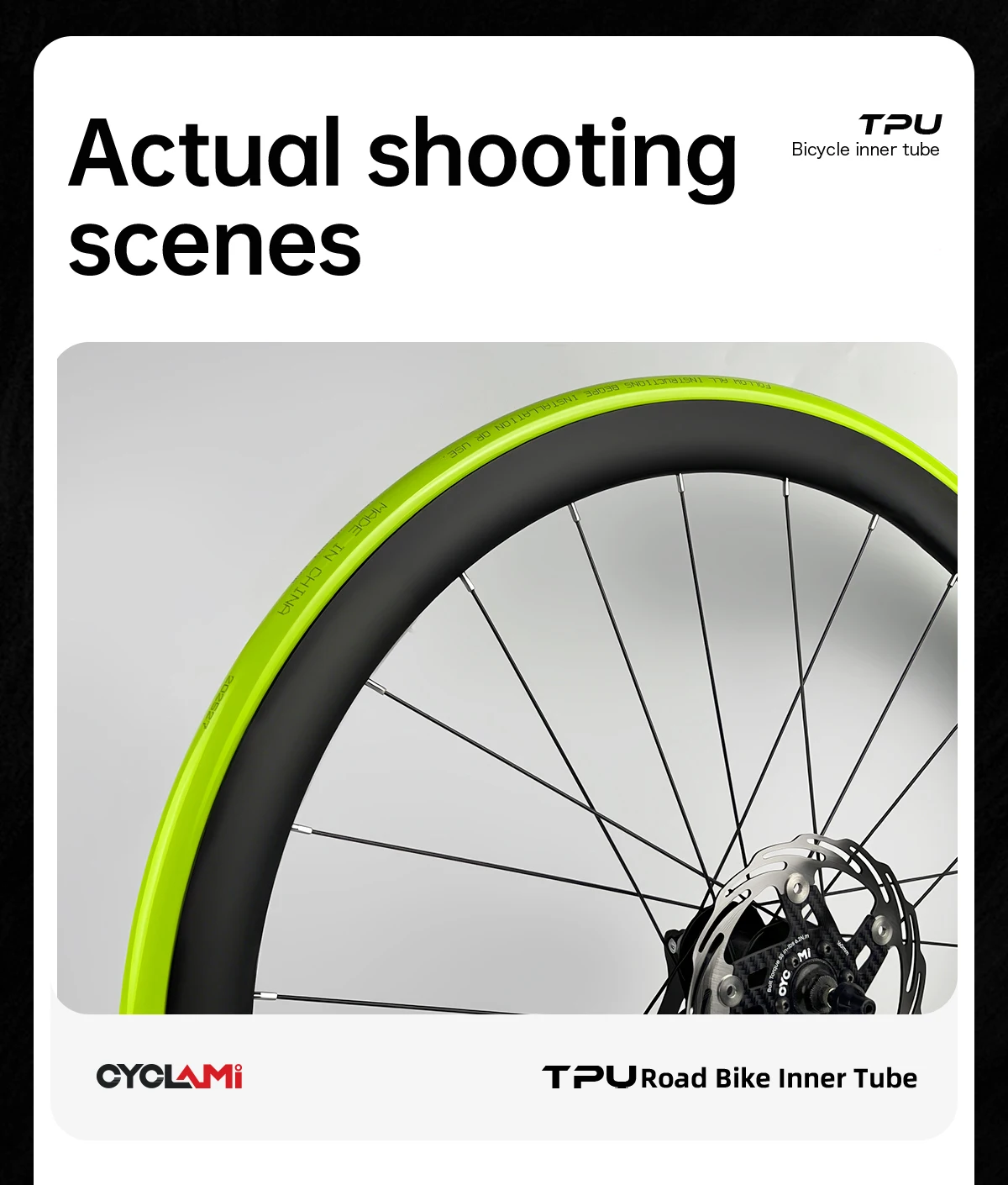 CYCLAMI Ultraleichter TPU-Fahrradschlauch mit Metallventil, abnehmbarem französischen Ventil für Rennräder 700C 700 18 23 25 28 30 32 C – Detail 8