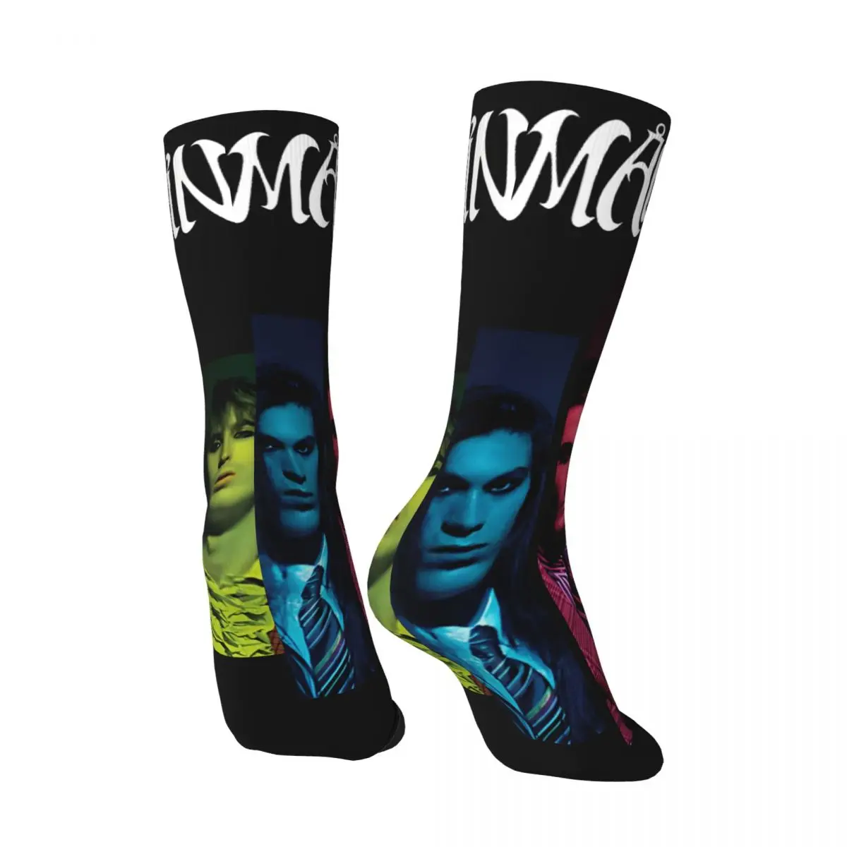 M-Maneskin-Chaussettes de compression pour hommes, Elin, Vintage, Cool Music, Quality Pattern, Crew, Nouveauté