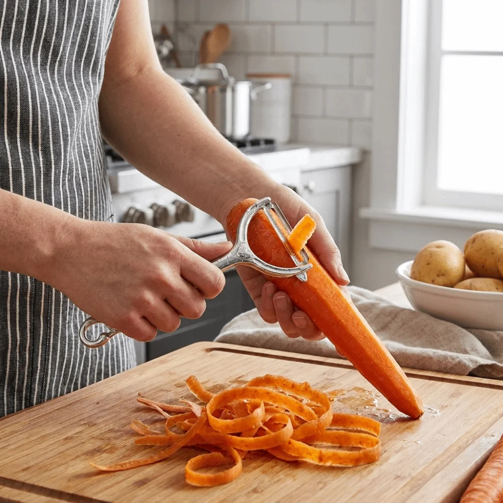 Zinc Alloy Vegetable Peeler Swan Shaped Handle Dual Side Fruit Peeler Stainless Steel Ergonomic Potato Peeler Home Kitchen
