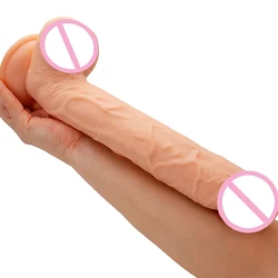 29CM*5CM Oversized Realistic Dildos Soft Skin Feeling Huge Penis Erotic Big Dick Thick Phallus Sex Toys for Women Masturbation