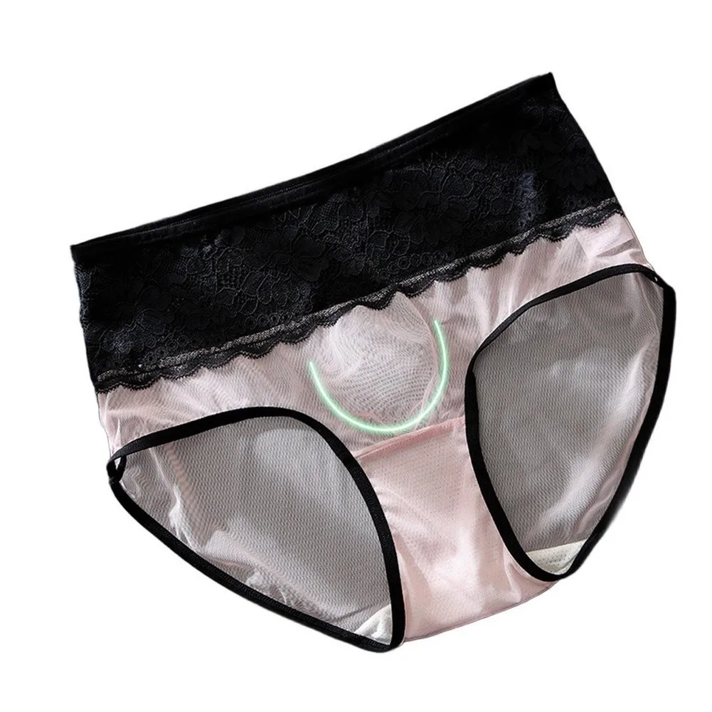 Lace Briefs Transparent Sheer Mesh Underwear Sexy U Convex Pouch Thin Breathable Soft Stretch Male Underpants Lightweight Briefs