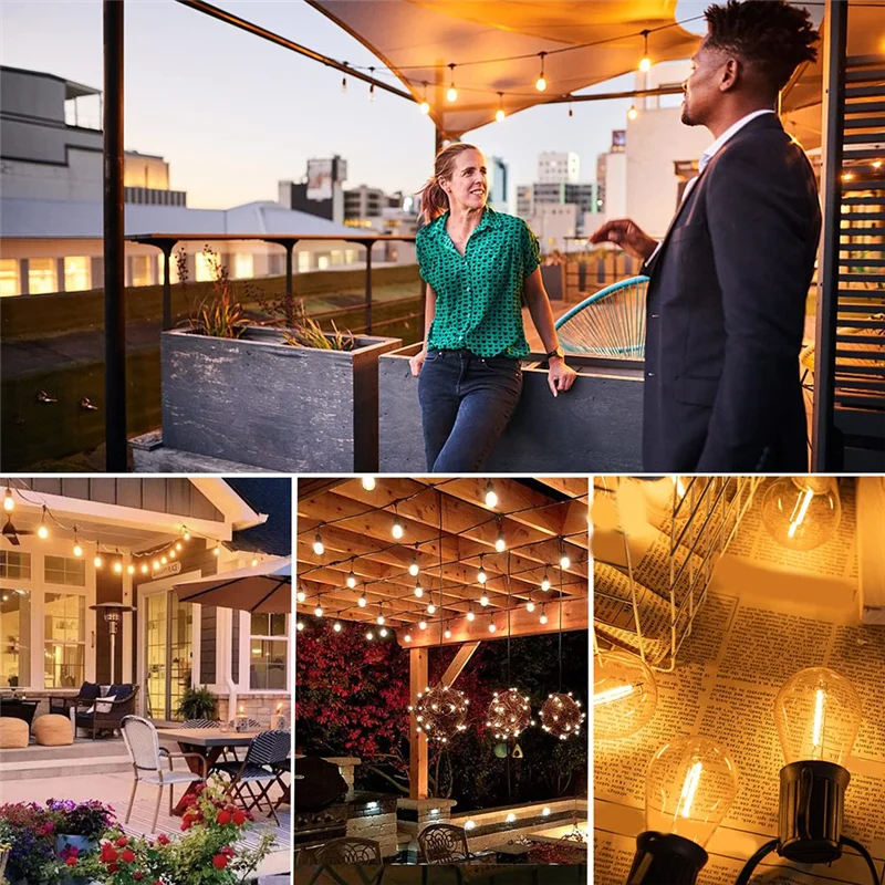 

A88E-1W S14 LED Waterproof Shatterproof Bulb, 10W Incandescent Equivalent Outdoor String Light Replacement