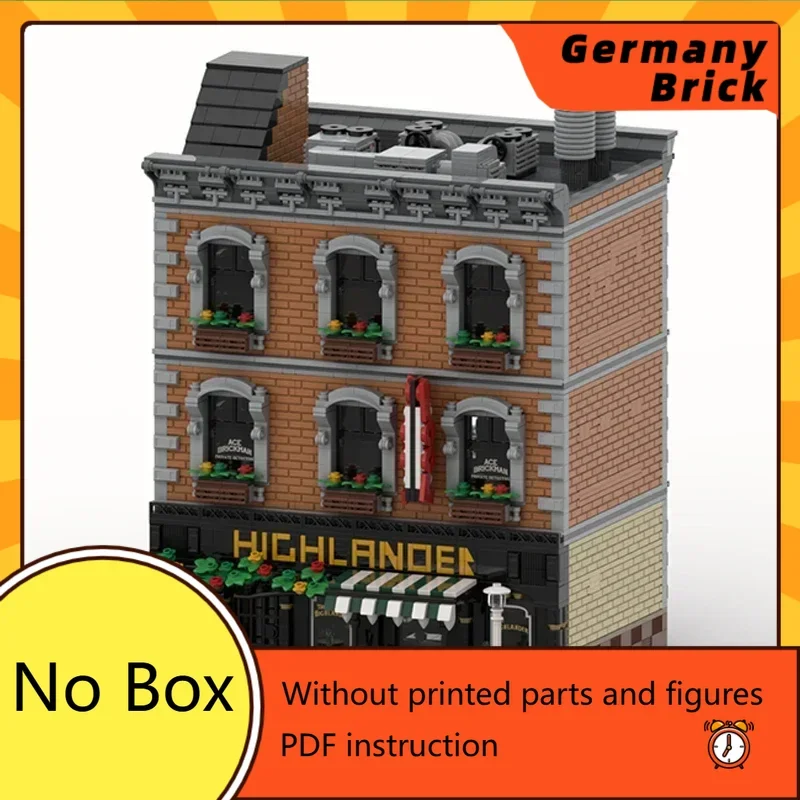 

Moc Building Bricks Street View Model The Highlander Pub Technology Modular Blocks Gifts Toys For Children DIY Sets Assembly