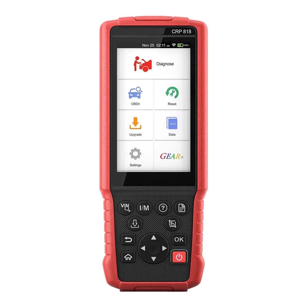 Launch X431 CRP818 Powerful Tool Supports OBD2 Full System Diagnostic ABS Bleeding ETS Reset DPF REG TPMS Reset Injector Coding