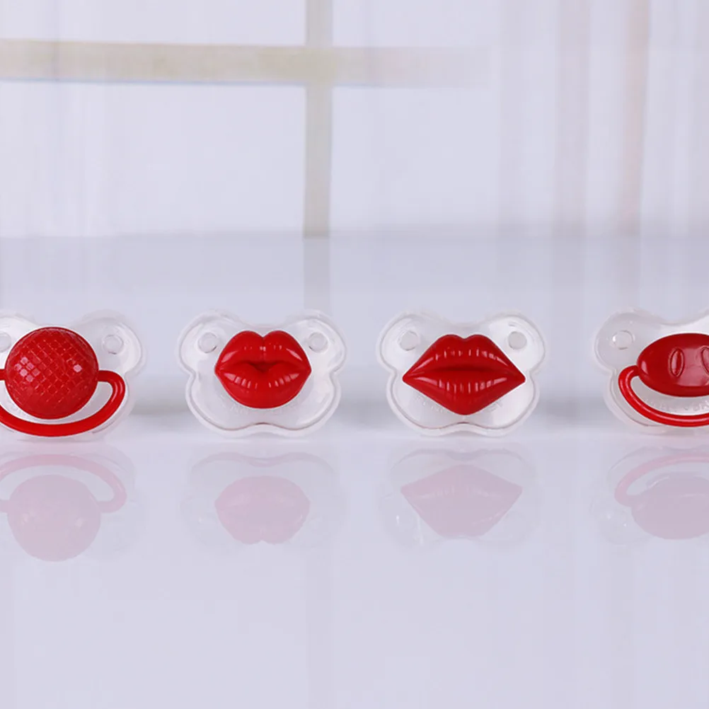 

Red Lip Baby Pacifier Silicone Safe Funny Soother Nursing Essentials Newborn Comfort Gift Baby Pacifier Newborn Soother