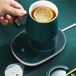 55℃ Thermostatic Coaster Mini Electric Mug Warmer USB Powered Mug Warmer Home Office Desktop Cup Heater Milk Tea Heating Mat