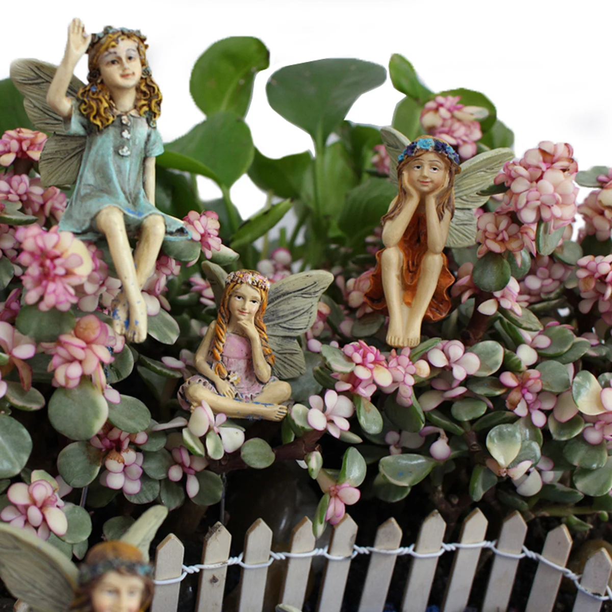 Fairy stake set：6PCS，Garden Fairy Sculpture Decoration Miniature Fairies Figurines for Pot Plants and Mini Garden outdoor Lawn D