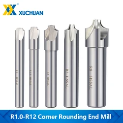 HSS Corner Rounding End Mill R1.0-R12 R Angle Radius Quarter Circle Milling Cutter Carbide Router Bit CNC Milling Machine Tool