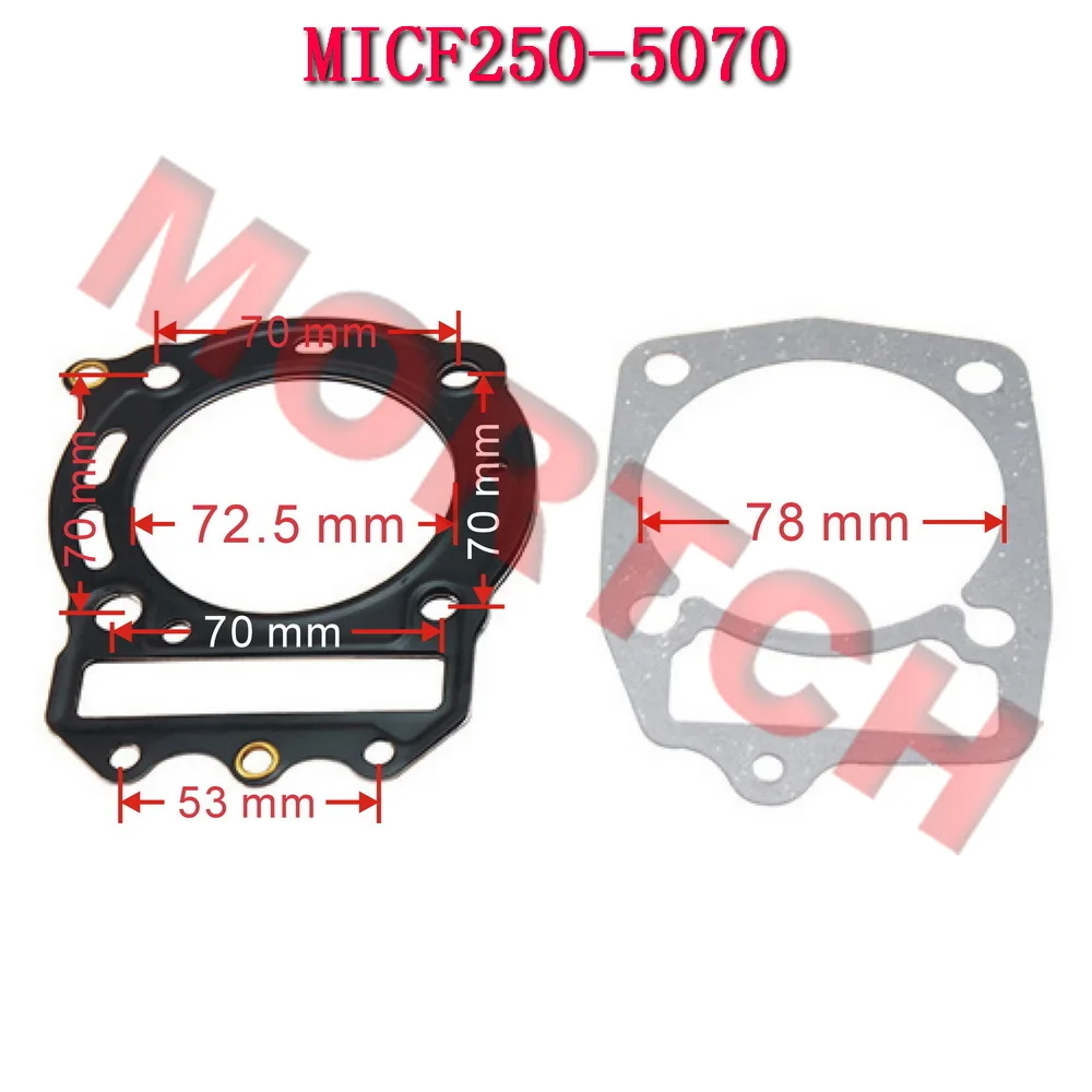 ปะเก็น CH250 CF250 250-5070สกู๊ตเตอร์รถจักรยานยนต์ Jonway jmstar CFMOTO เครื่องยนต์172มม.