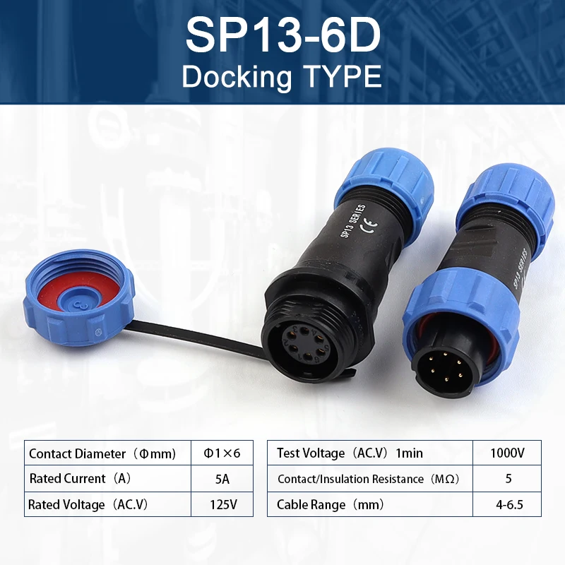 SP13 IP68 Outdoor Wasserdichter Luftfahrt-Steckverbinder 2/3/4/5/6/7/9-polig Stecker Buchse Männlich Weiblich Panelmontage Docking Schweißtyp