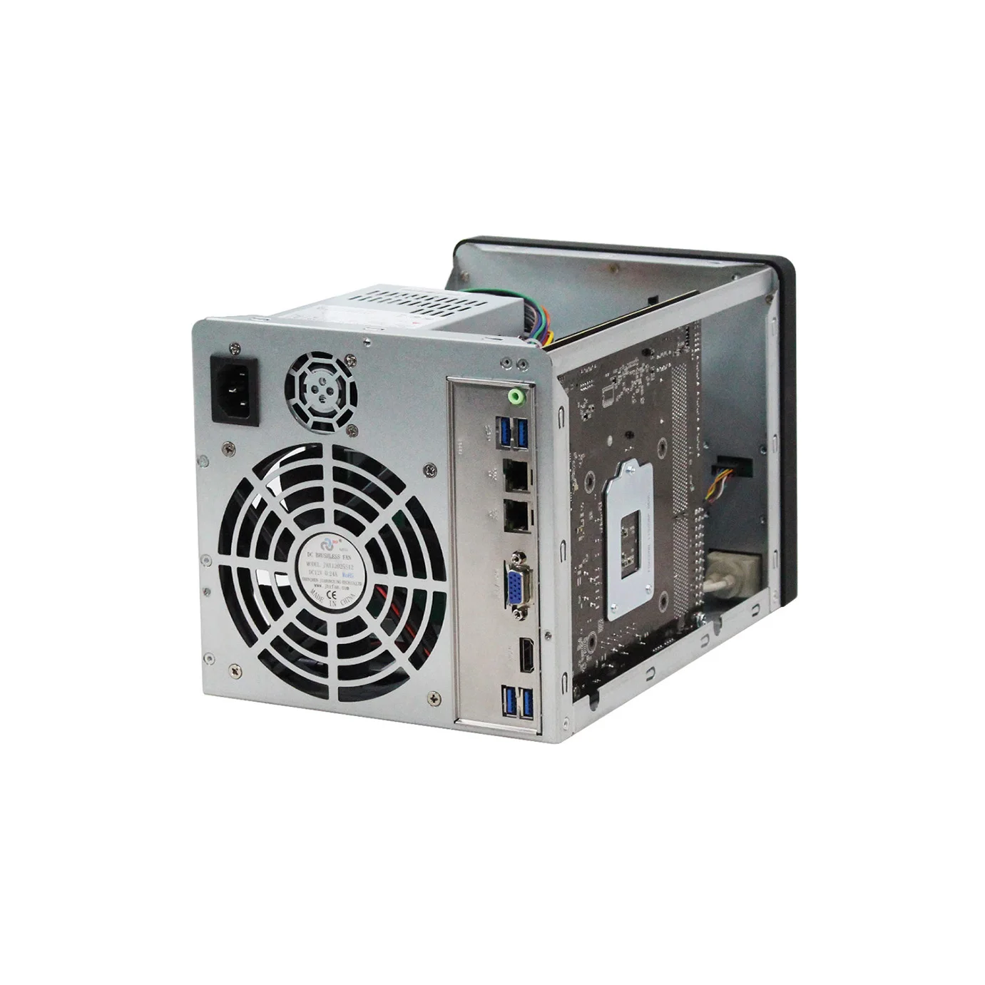 เซิร์ฟเวอร์ ITX NAS ขนาดเล็ก4อ่าวจากจีนพร้อมหน่วยความจำเมนบอร์ดและระบบสำหรับการจัดเก็บข้อมูลแบบคลาวด์