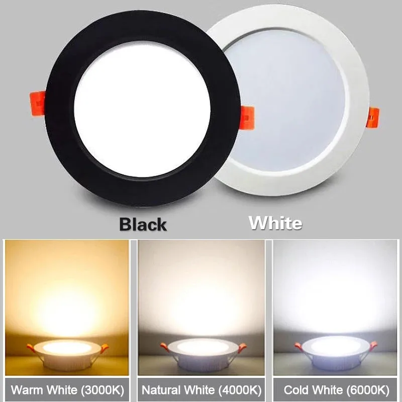 

Led Downlights 5W 7W 9W 12W 15W 18W 24W 220V LED Recessed Ceiling Lamps 30W Waterproof Led Ceiling Light Room Indoor Lighting